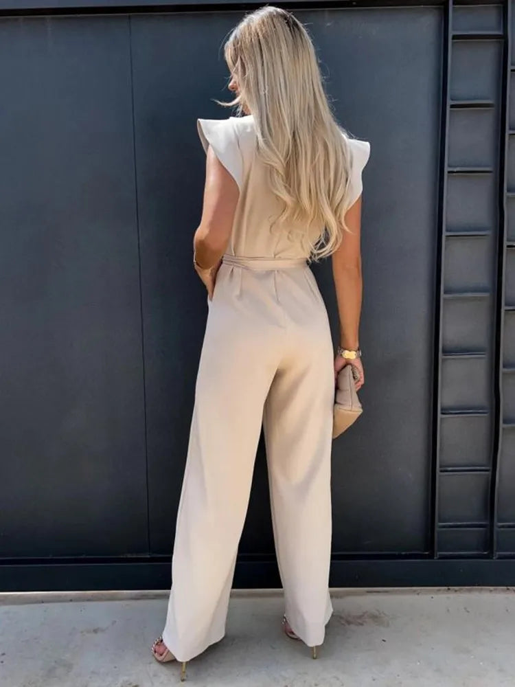 EMMA - ELEGANTE JUMSUIT MET RUCHES